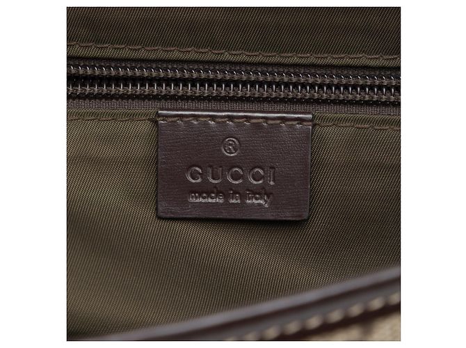 Borsa a tracolla Gucci GG Supreme Interlocking G beige - vista 5