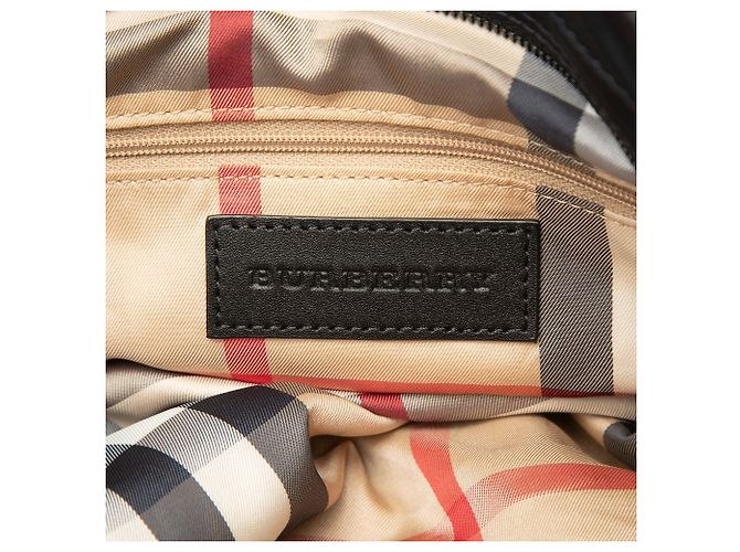 Borsa Tote Buckleigh Burberry in nylon blu pieghevole - vista 5