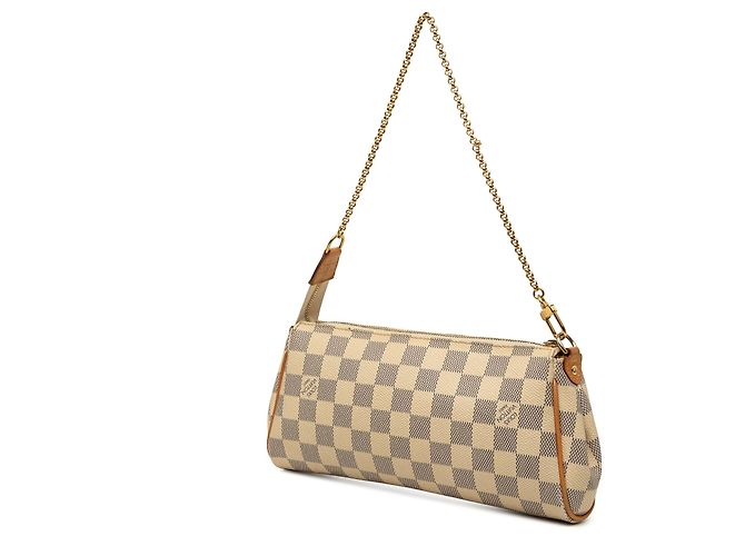 Borsa Satchel Louis Vuitton Damier Azur Eva Bianca Bianco - vista 2