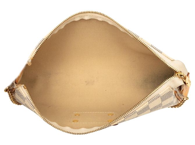 Borsa Satchel Louis Vuitton Damier Azur Eva Bianca Bianco - vista 4