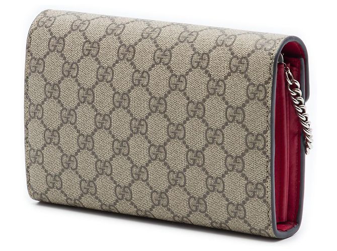 Borsa a tracolla Gucci GG Supreme Dionysus Wallet on Chain Beige - vista 2