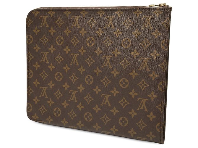 Louis Vuitton Monogram Poche Documents Portfolio 30 Clutch Bag Braun - Ansicht 2