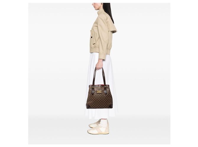 Borsa Tote Louis Vuitton Damier Ebene Hampstead GM Marrone - vista 6