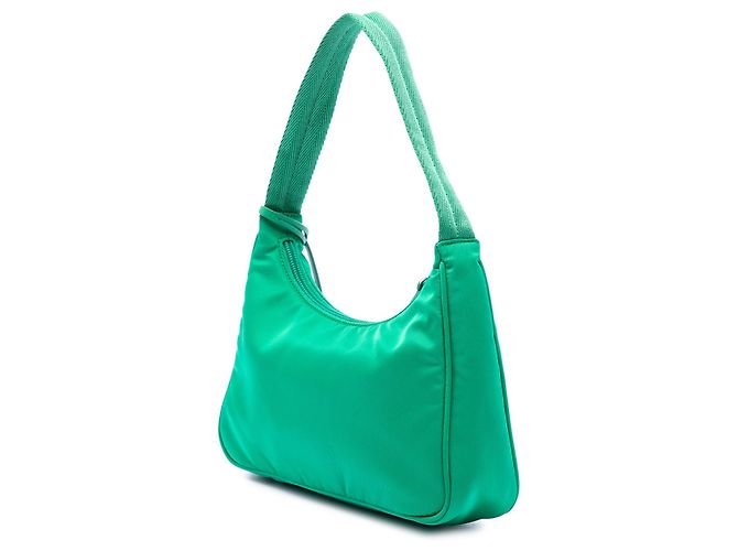 Borsa a tracolla Prada Mini Tessuto Re Edition 2000 Verde - vista 2