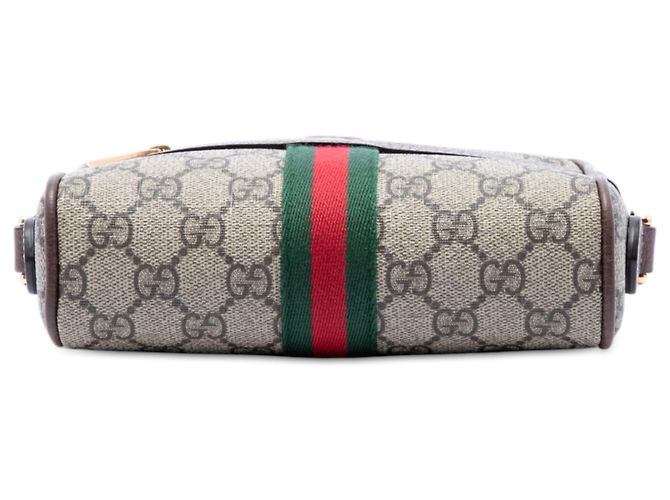 Borsa a tracolla Gucci Mini GG Supreme Web Ophidia Beige - vista 3