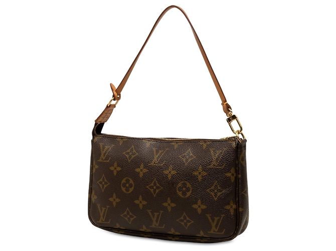 Louis Vuitton Monogram Pochette Accessoires Schultertasche Braun - Ansicht 2