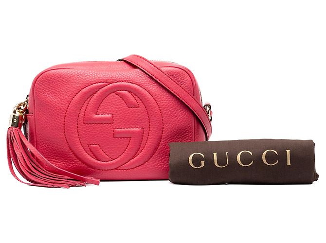 Borsa a tracolla Soho Disco Gucci in pelle di vitello rosa - vista 7