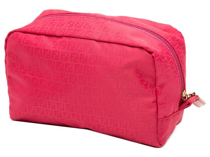 Pouch Fendi Zucchino in nylon rosa - vista 2