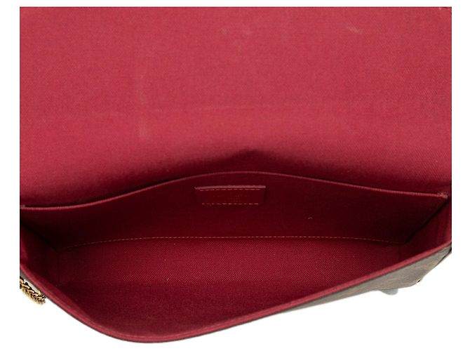 Borsa a tracolla Louis Vuitton Monogram Pochette Felicie Marrone - vista 4