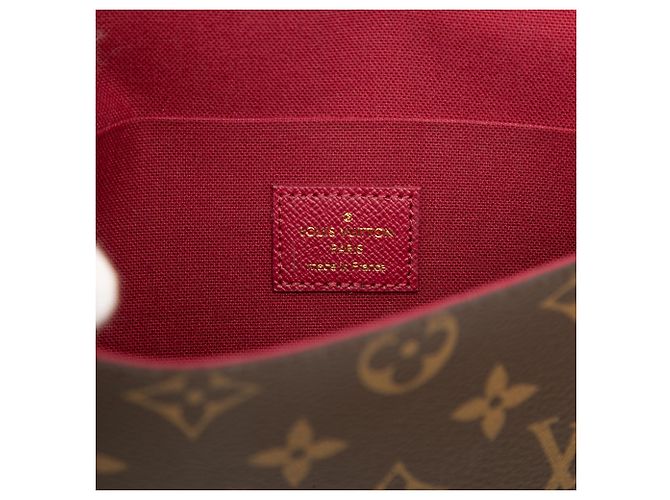 Borsa a tracolla Louis Vuitton Monogram Pochette Felicie Marrone - vista 5