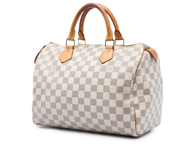 Borsa Boston Louis Vuitton Damier Azur Speedy 30 Bianca Bianco - vista 2