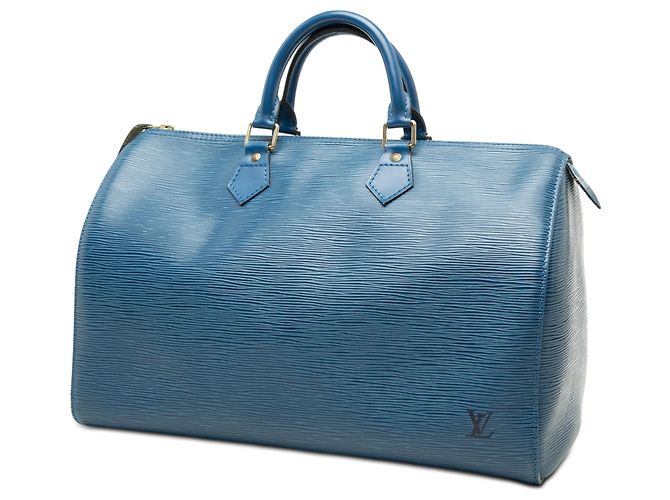 Borsa Boston Louis Vuitton Epi Speedy 35 Blu - vista 2