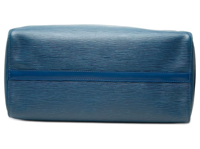 Borsa Boston Louis Vuitton Epi Speedy 35 Blu - vista 3