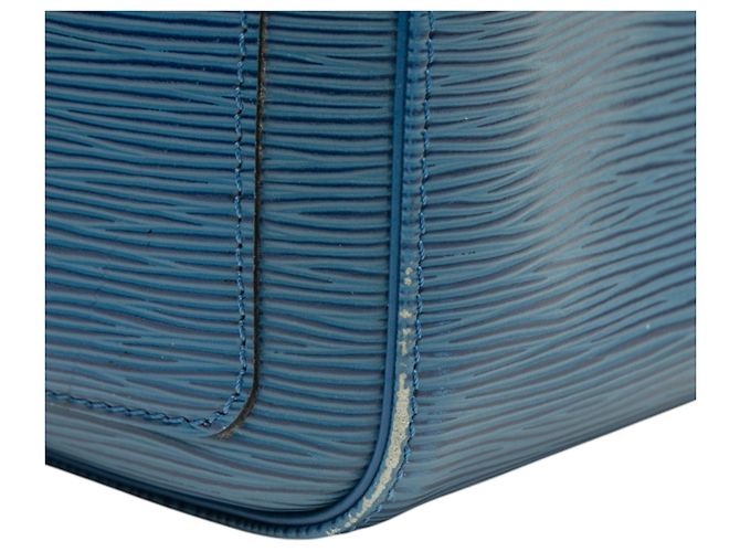 Borsa Boston Louis Vuitton Epi Speedy 35 Blu - vista 6
