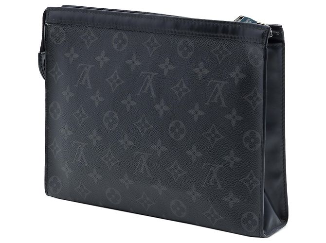 Borsa a pochette Louis Vuitton Monogram Eclipse Pochette Voyage MM nera Nero - vista 2