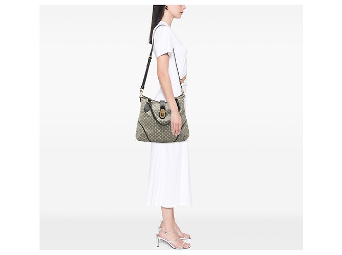 Borsa Satchel Louis Vuitton Monogram Idylle Elegie Grigia Grigio - vista 6