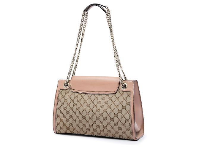 Bolsa de Ombro Gucci Emily Large em Lona GG Bege - vista 2