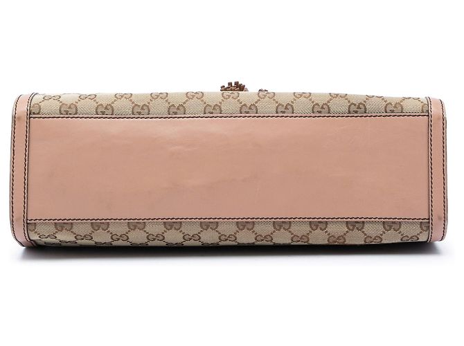 Bolsa de Ombro Gucci Emily Large em Lona GG Bege - vista 3