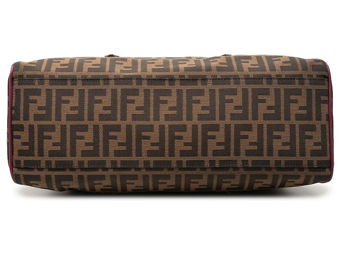 Borsa Tote Fendi Zucca Canvas marrone - vista 3