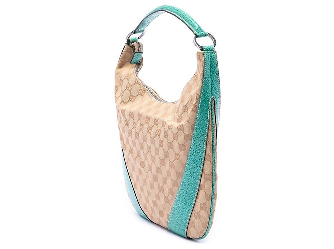 Borsa Hobo Gucci GG Canvas Blu - vista 2