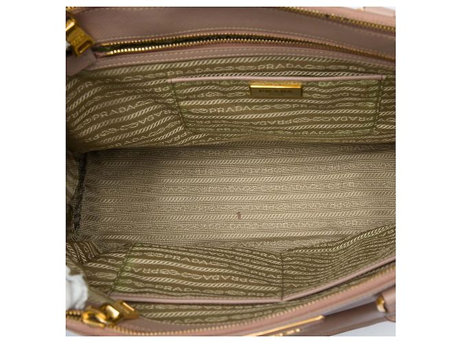Tote Prada Medium Saffiano Lux Galleria Double Zip Marrone - vista 4