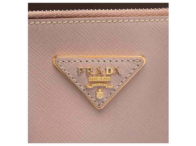 Tote Prada Medium Saffiano Lux Galleria Double Zip Marrone - vista 5