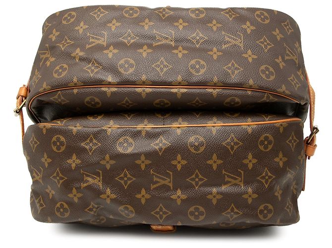 Borsa a tracolla Louis Vuitton Monogram Saumur 35 Marrone - vista 3