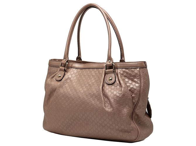 Borsa Tote Gucci Sukey Metallic Microguccissima Rosa - vista 2