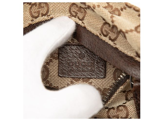 Beige Gucci GG Canvas Double Pocket Belt Bag - view 5
