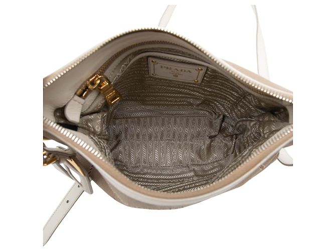 Prada Canvas Canapa Logo Crossbody-Tasche beige - Ansicht 4