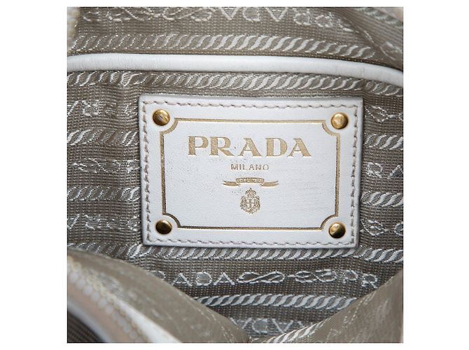 Prada Canvas Canapa Logo Crossbody-Tasche beige - Ansicht 5