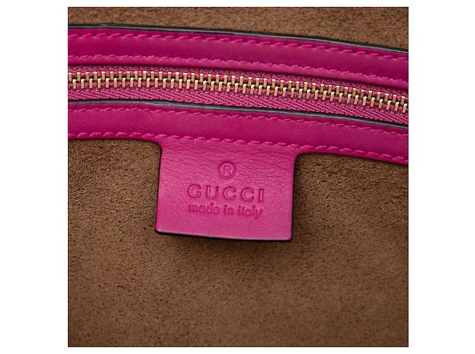 Borsa Satchel Gucci Small GG Supreme Beige - vista 5
