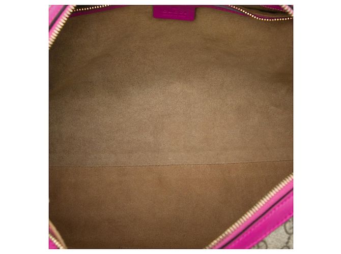 Beige Gucci Medium GG Supreme Satchel - Ansicht 4