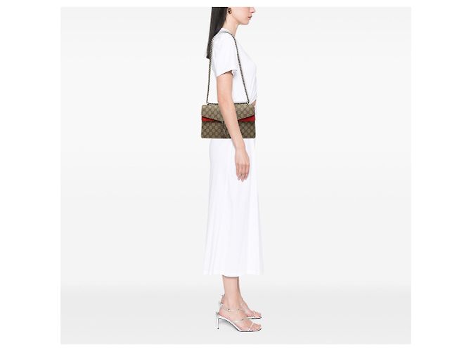 Borsa a tracolla Gucci Dionysus Medium GG Supreme Beige - vista 6