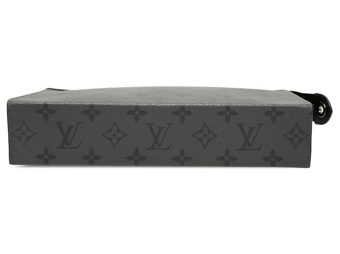 Black Louis Vuitton Monogram Eclipse Reverse Pochette Voyage MM Clutch Bag - view 3