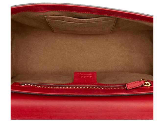 Padlock Borsa a tracolla Gucci Medium GG Supreme con lucchetto rossa Rosso - vista 4