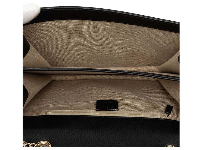 Borsa a tracolla Gucci Medium Dollar Calfskin Interlocking G Nera Nero - vista 4