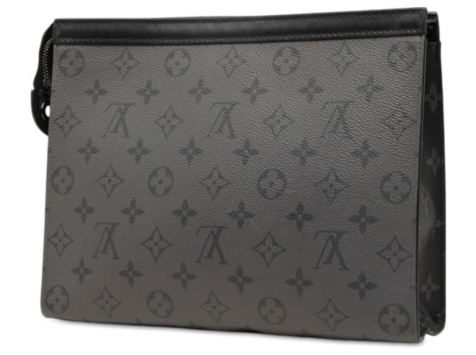 Bolso de mano Louis Vuitton Monogram Eclipse Reverse Pochette Voyage MM Gris - vista 2