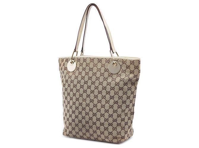 Gucci Large GG Canvas Eclipse Tote Weiß - Ansicht 2