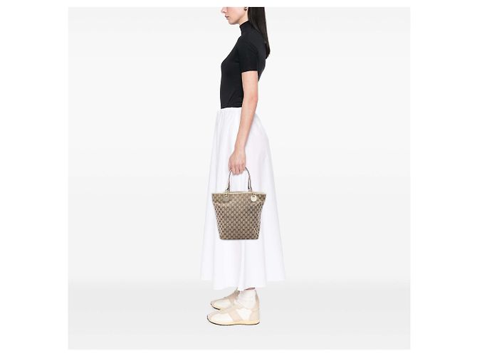 Gucci Large GG Canvas Eclipse Tote Weiß - Ansicht 5