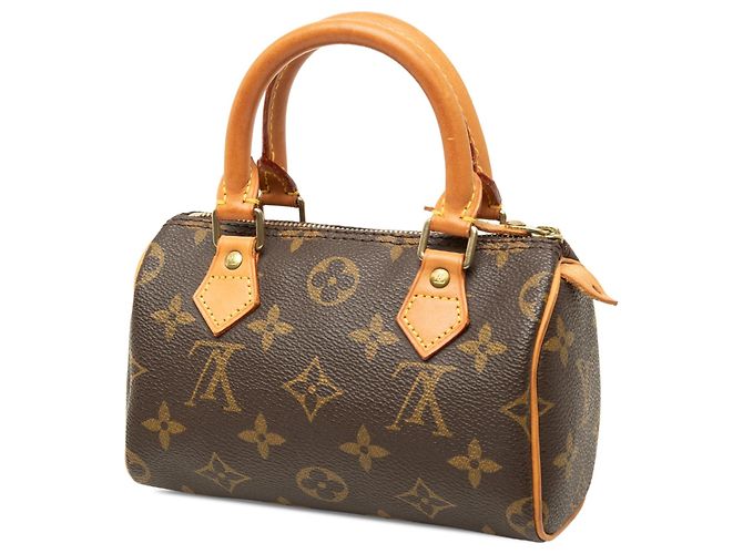 Borsa Louis Vuitton Monogram Mini Speedy HL Marrone - vista 2