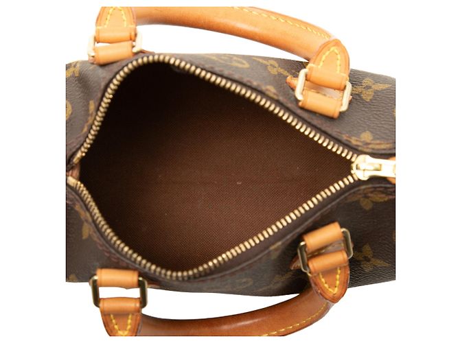 Borsa Louis Vuitton Monogram Mini Speedy HL Marrone - vista 4