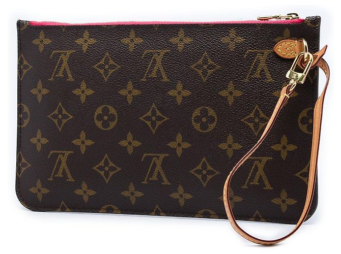 Pouch Louis Vuitton Monogram Neverfull MM Marrone - vista 2