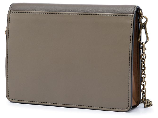 Bolsa Tiracolo Bottega Veneta Bicolor Nappa Wallet on Chain Castanha Marrom - vista 2