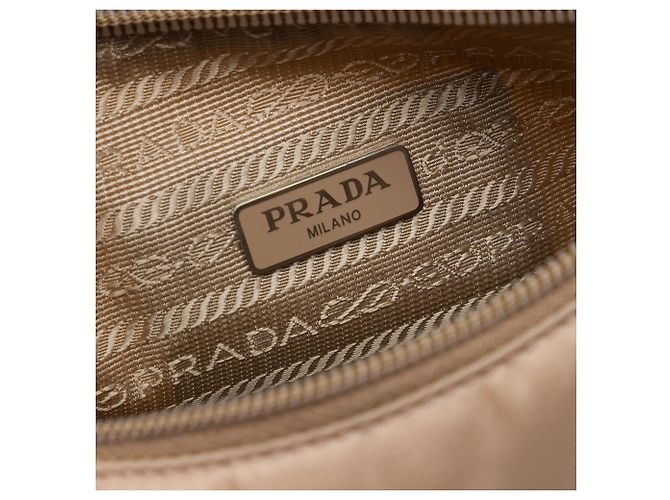 Prada Mini Tessuto Re Edition 2000 Schultertasche Beige - Ansicht 5