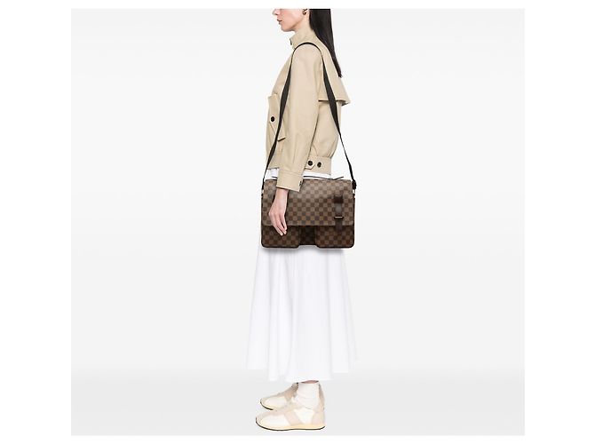 Borsa Satchel Louis Vuitton Damier Ebene Broadway Marrone - vista 7