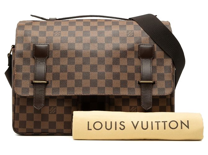 Borsa Satchel Louis Vuitton Damier Ebene Broadway Marrone - vista 8