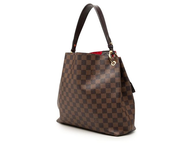 Borsa a tracolla Louis Vuitton Damier Ebene Graceful PM Marrone - vista 2