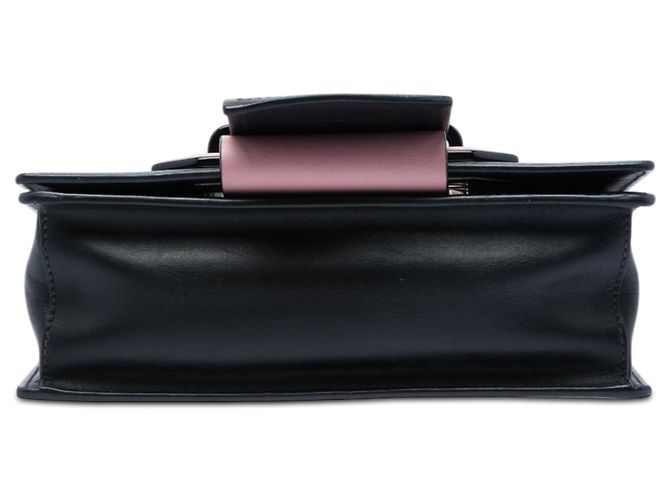 Borsa a tracolla Prada City Calf Plex Ribbon nera Nero - vista 3