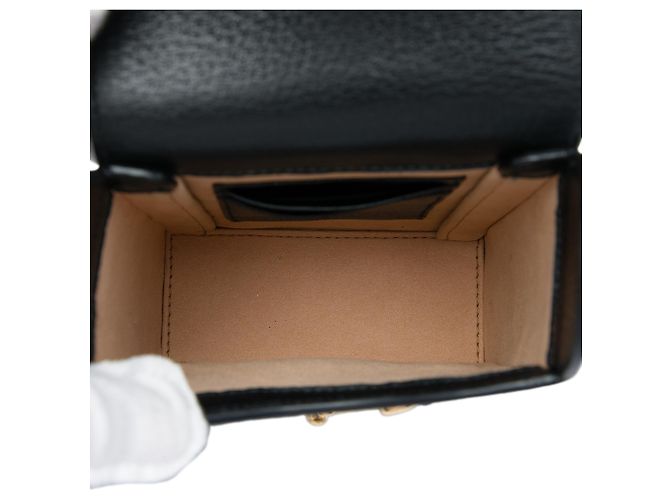 Borsa a tracolla Mini Horsebit 1955 in pelle nera Gucci Nero - vista 4